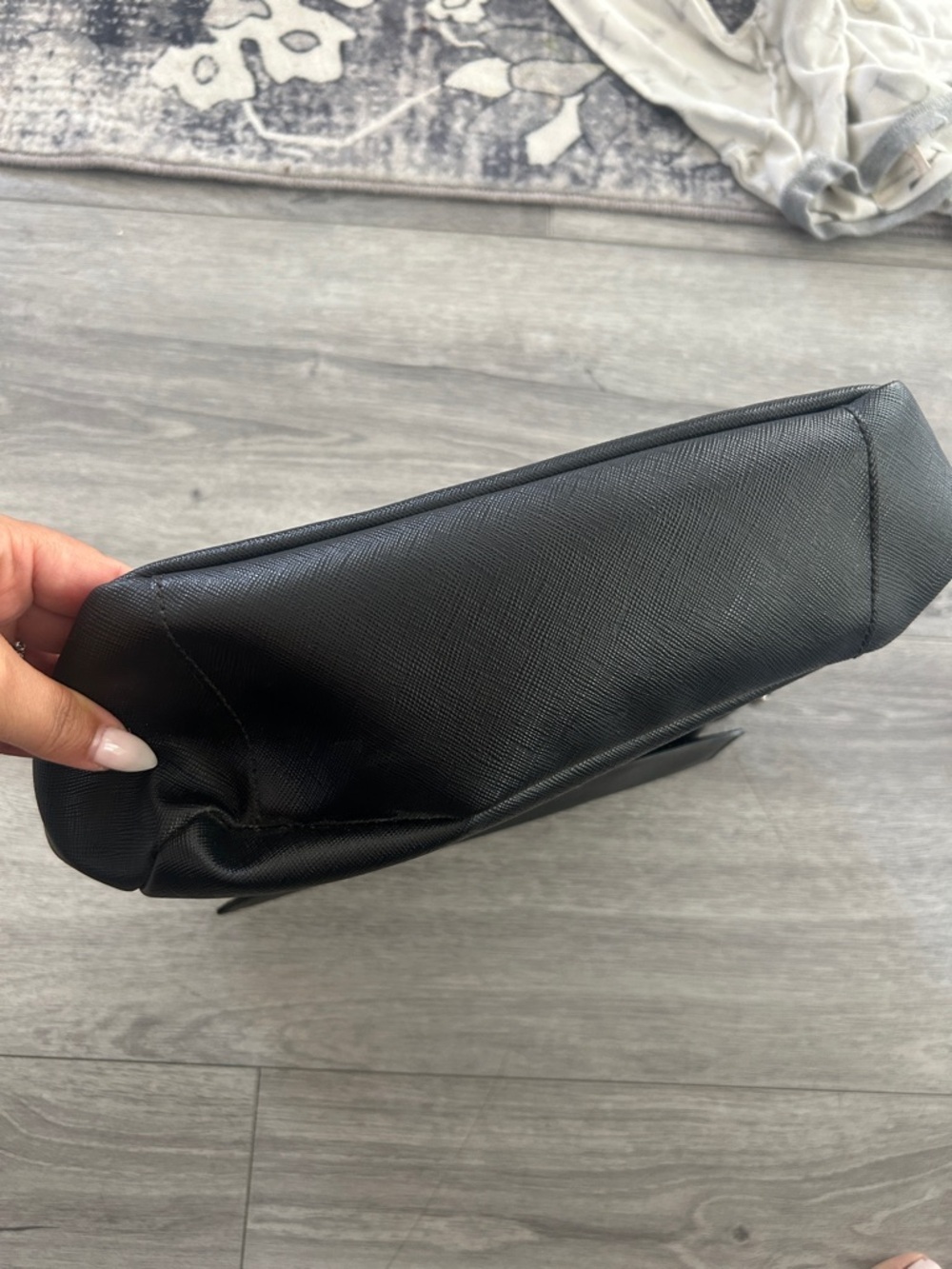 Tumi Black Saffiano Leather Crossbody Bag with Silver Hardware - Picture 7 of 16